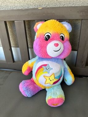 Plush Rainbow Star Bear - Colorful Multicolor Kids Toy